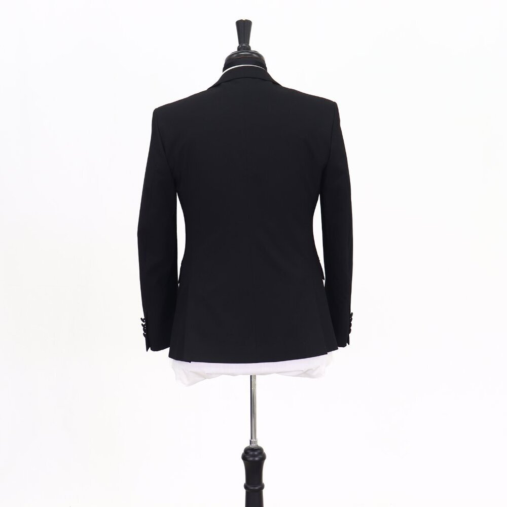 J. Ferrar 36S Black Solid 1-Button Sport Coat Blazer Jacket T125 - Picture 7 of 11